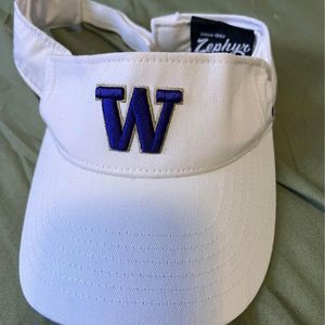 UW white visor cap/hat - Women's